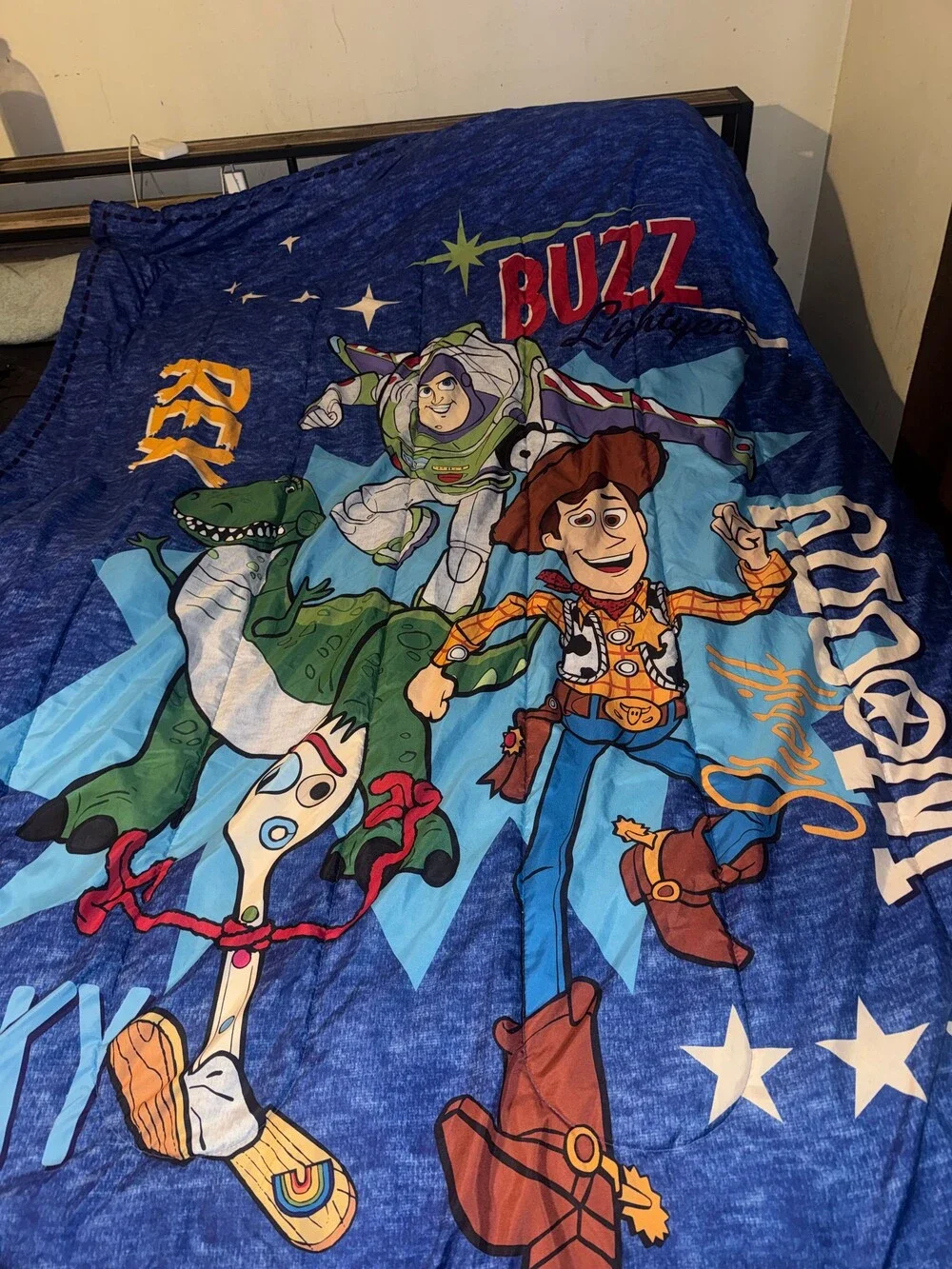 Disney Pixar Toy Story Blanket 50 x 36.5 Inches Blue Polyester Throw